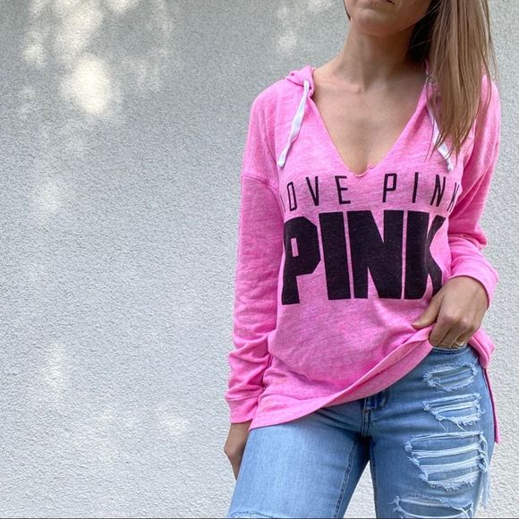 PINK Victoria's Secret Tops - Victoria’s Secret PINK tunic hoodie